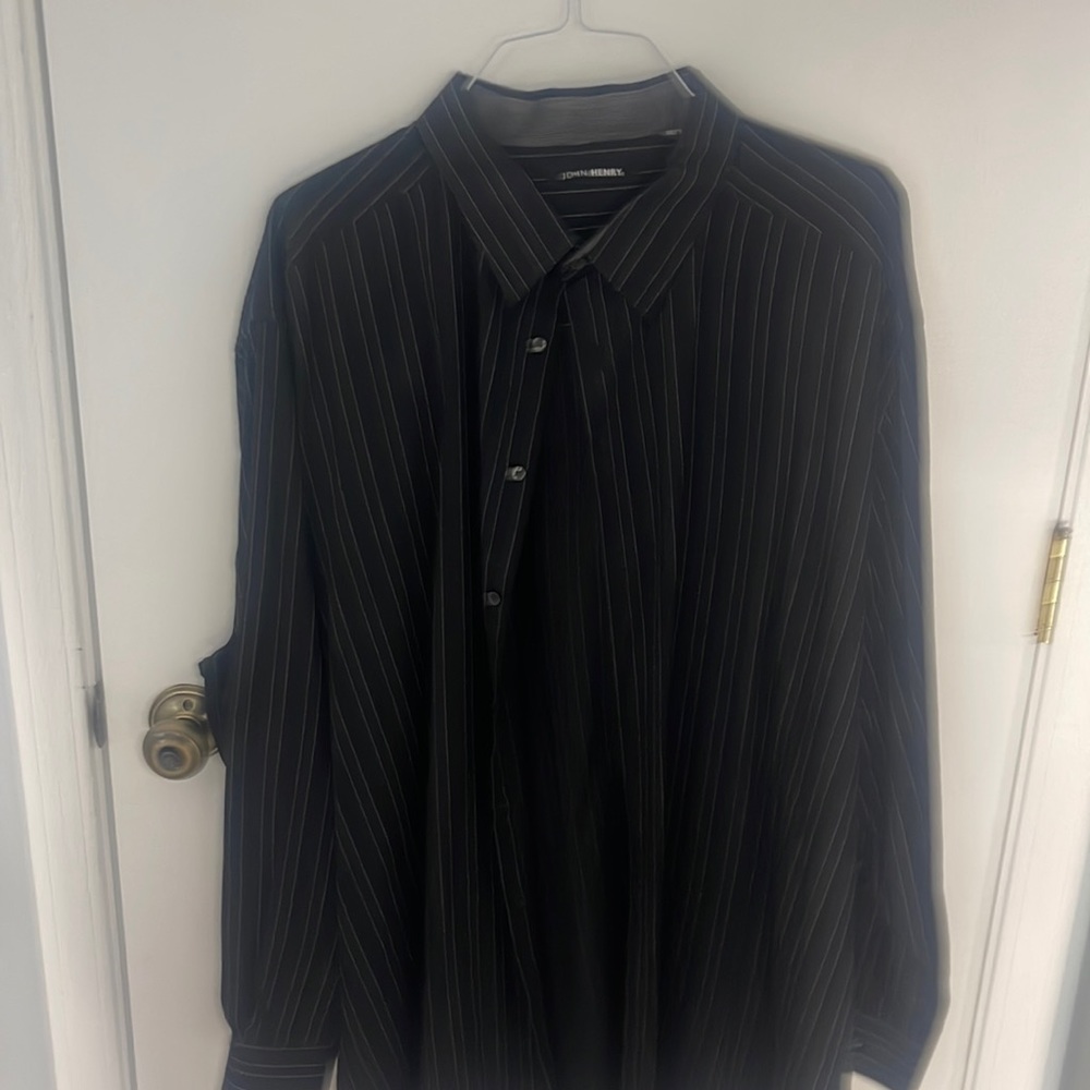 Black John henry dress shirt